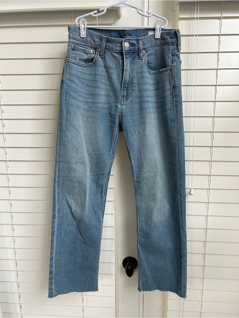 Light Blue Straight-Leg Jeans
